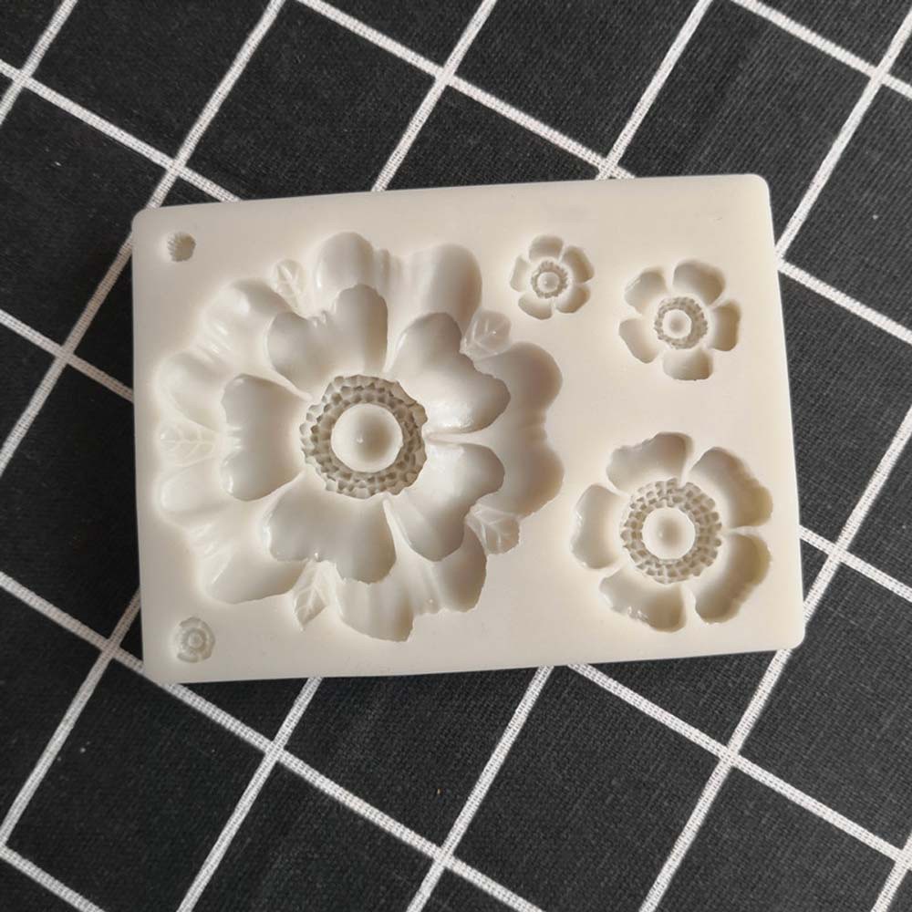 REBUY Ceramics Fondant Mold Chocolate Baking Tool Floral Silicone Mould Gumpaste Cake Decorating Craft Reusable Cake Peony Flower Kitchen Utensils/Multicolor