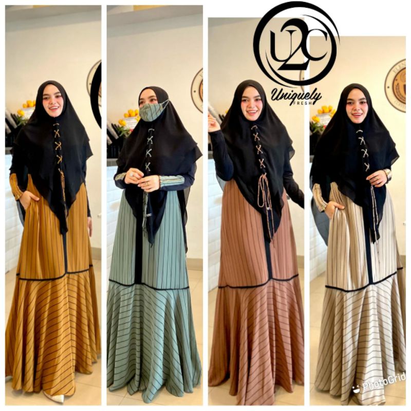 zakiah zanitha syari by u2c / gamis kotak-kotak