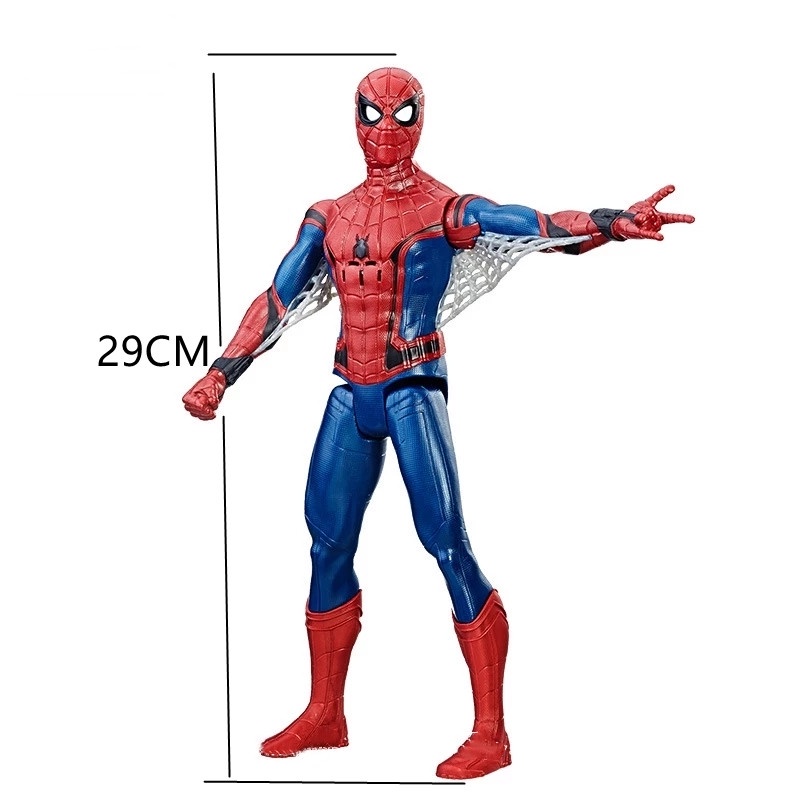 Mainan Boneka Action Figure Spiderman Disney Avengers Mata Dapat Dilepas Bahan PVC Ukuran 29CM