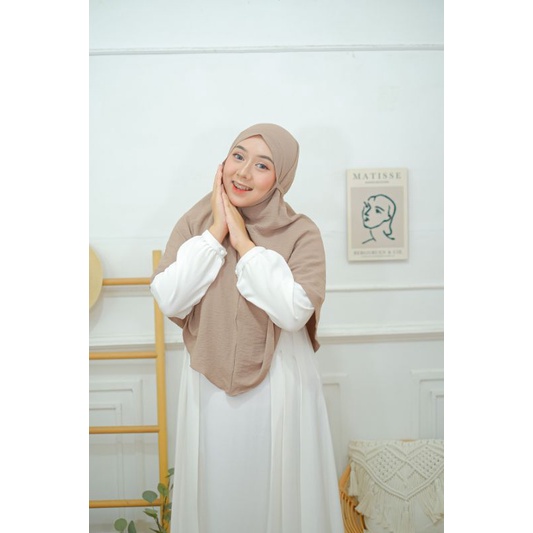 Bergo Safira Dewasa/Jilbab Bergo Maryam /Hijab Tali Instan/Khimar Dewasa/ Bahan Airflow (ORI) Non Pad/Nyaman dipakai