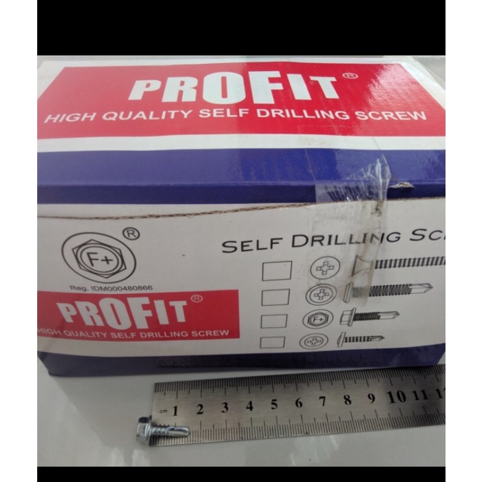 Skrup Baja Ringan / Baut Baja Ringan Merek Profit Fn Uk 10 X 16 1000Pc