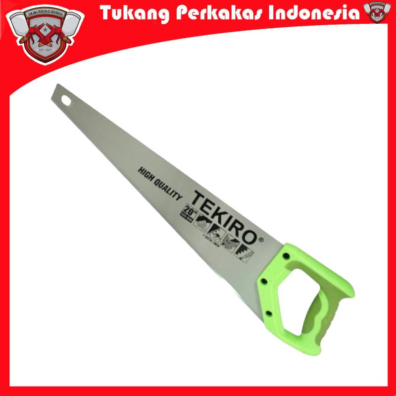 TEKIRO GERGAJI KAYU TANGAN GAGANG TPR 20 INCH 2 MATA