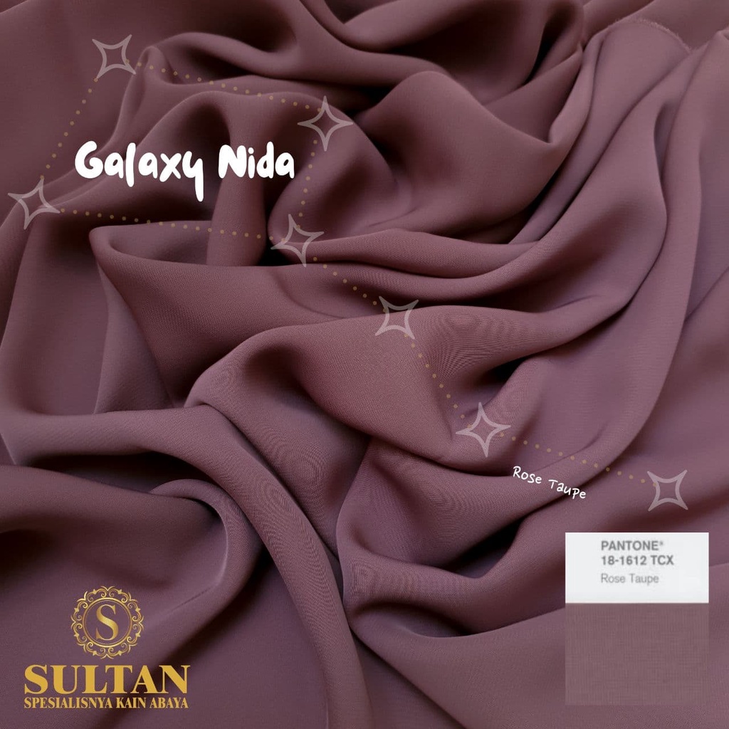 Kain Sultan Galaxy Nida Polos Lebar 170 Cm Untuk Gamis Abaya