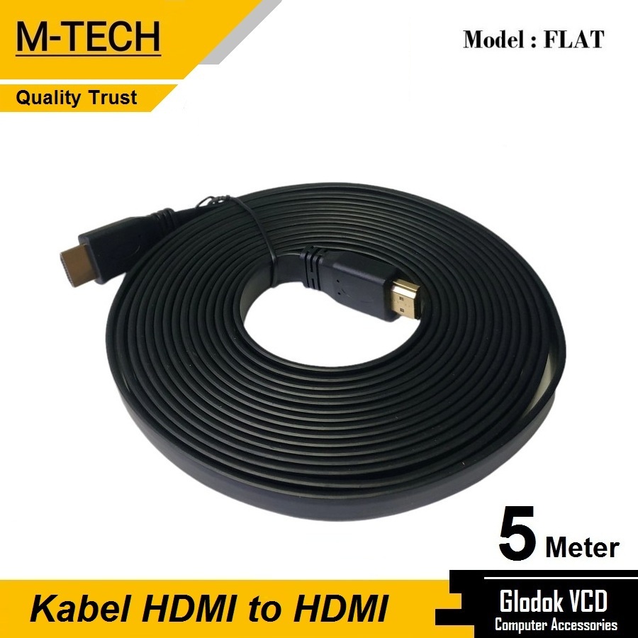 M-Tech Kabel HDMI 5M Flat