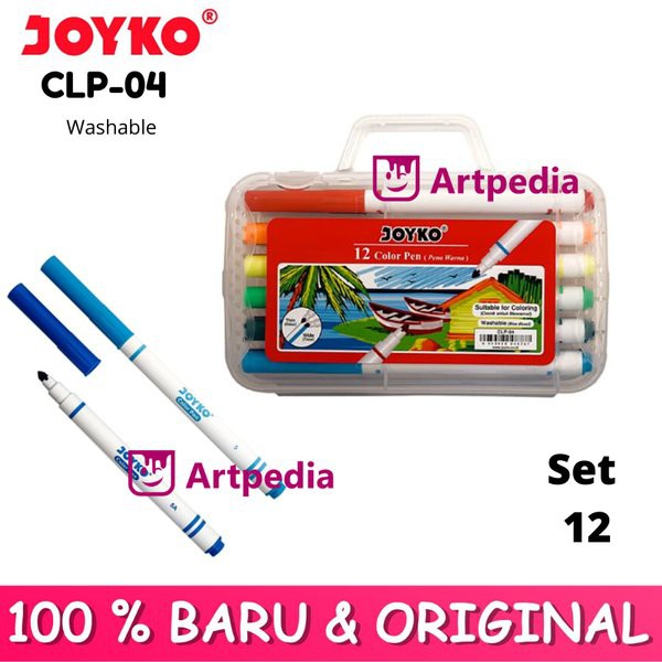 

Eksklusif Color Pen Joyko 12 warna CLP-04 Pena Warna - Joyko CLP-04 Set 12 Limited