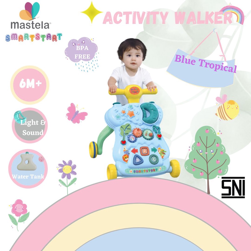 MASTELA Smart Start Activity / Push Music Walker - Baby Walker Music, Play and Learn with Projector Light