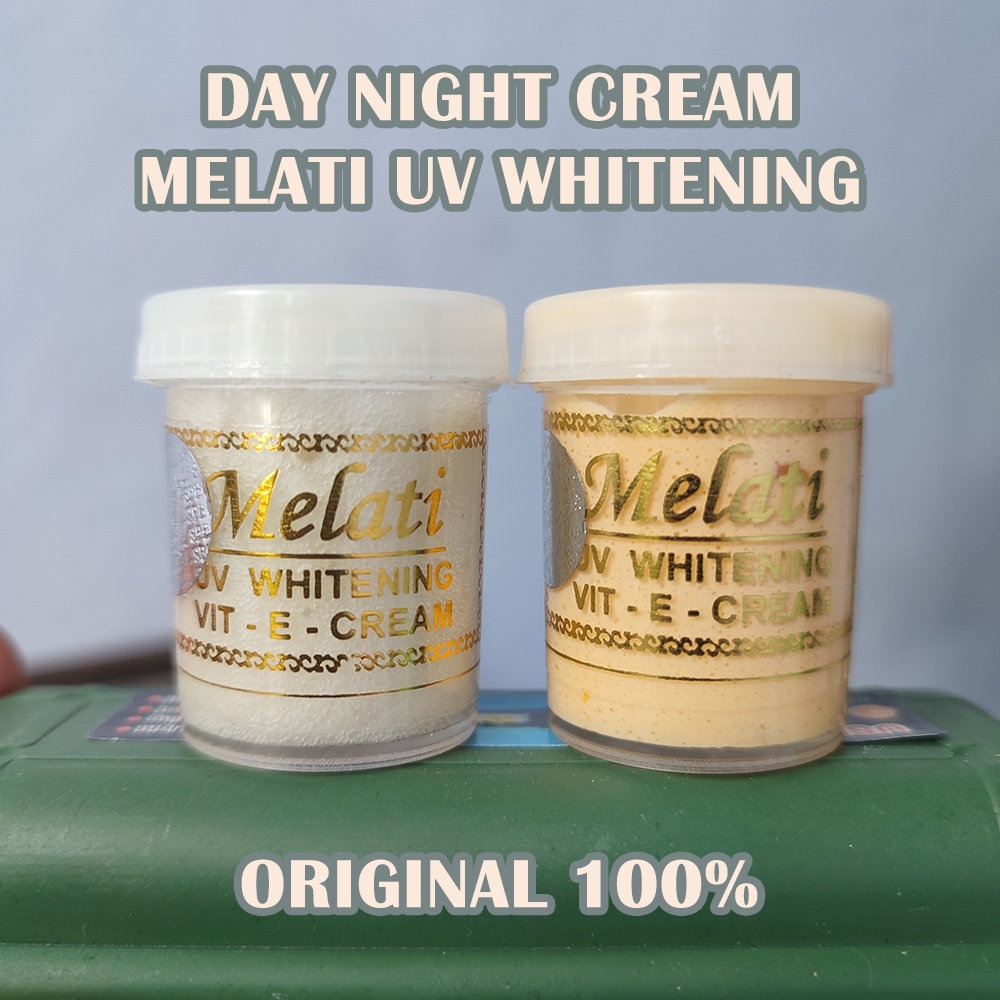 Cream Melati UV Whitening Pemutih Wajah Siang Malam Skincare Penghilang Jerawat Toner Glowing Pria W