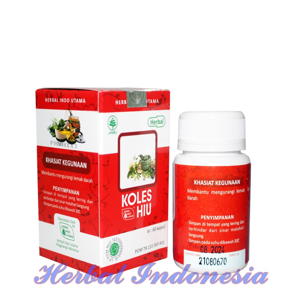 Kapsul HIU Koles Herbal Kolestrol Isi 60 ORIGINAL