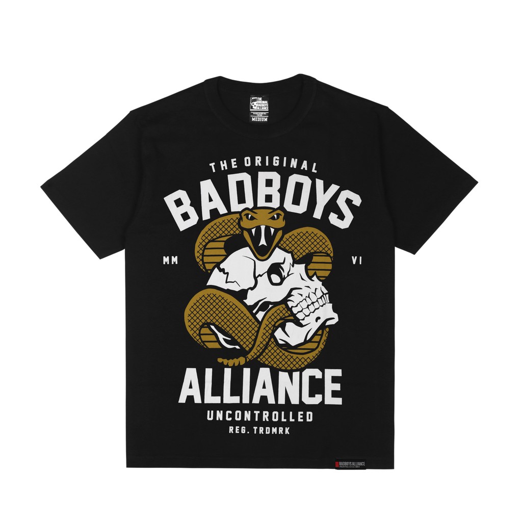 BADBOYS ALLIANCE - TSHIRT TWIST BLACK UNISEX OVERSIZE TEE