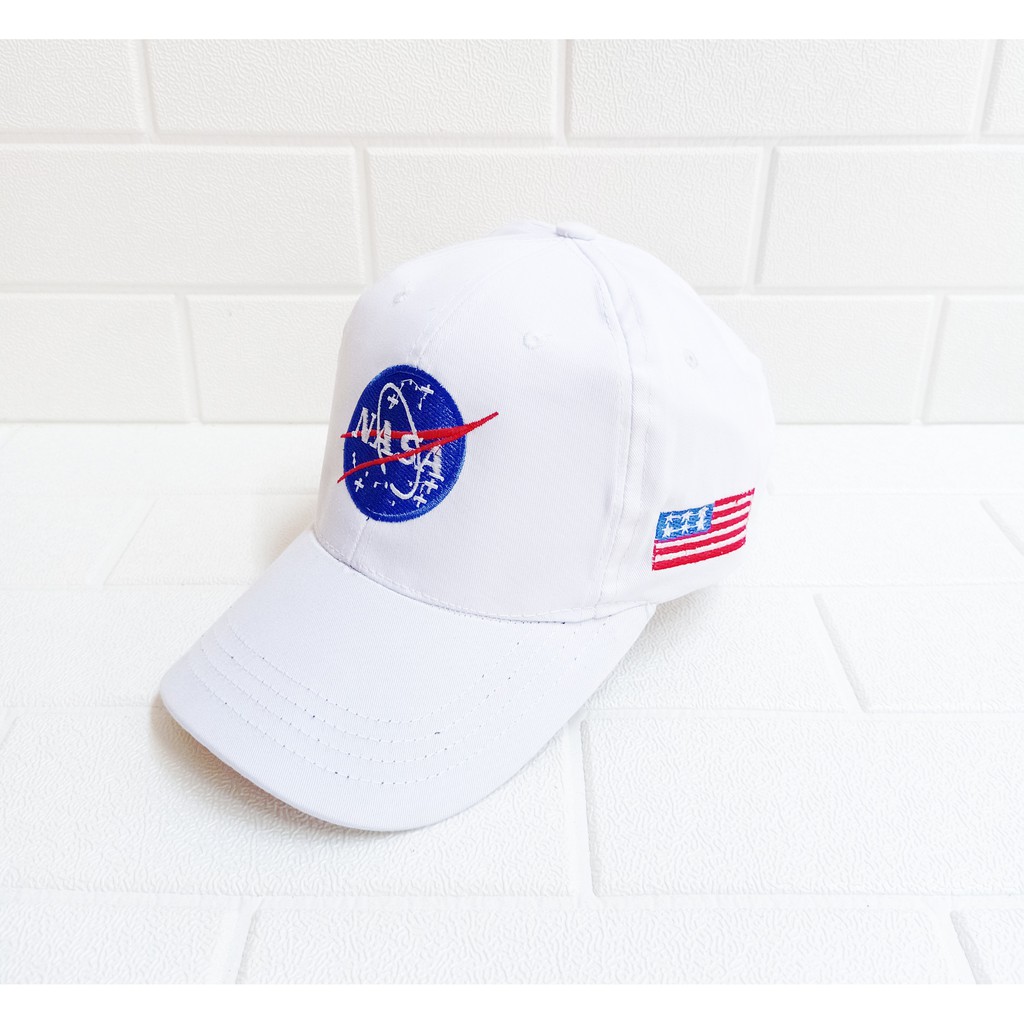 topi denim nasa original clip besi bisa bayar di tempat - COD