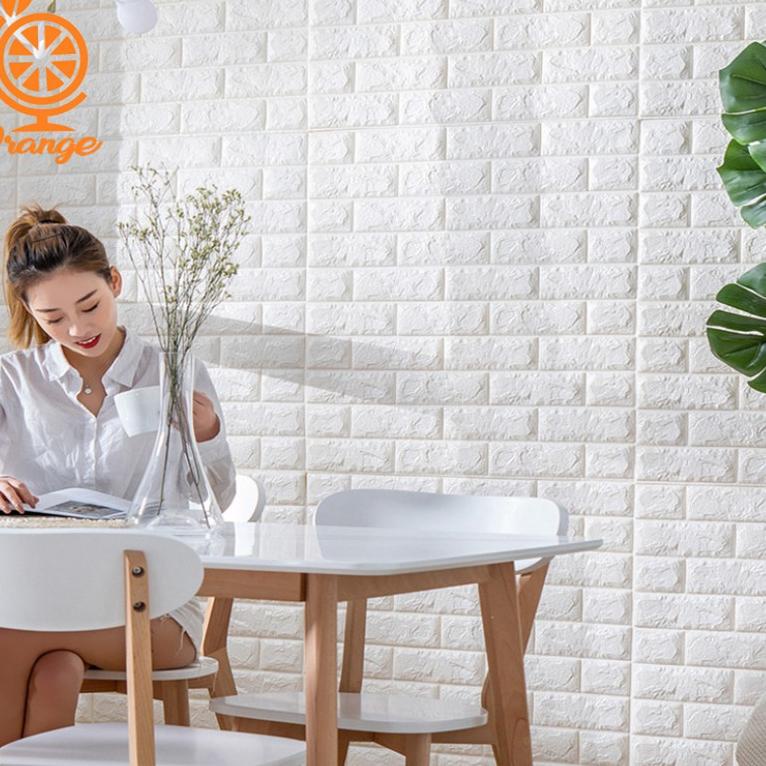 Sudah READY.. PAKET 10 LEMBAR Wallpaper Dinding 3D Foam Wallpaper Dinding Brick Foam Batu Bata 38cm 