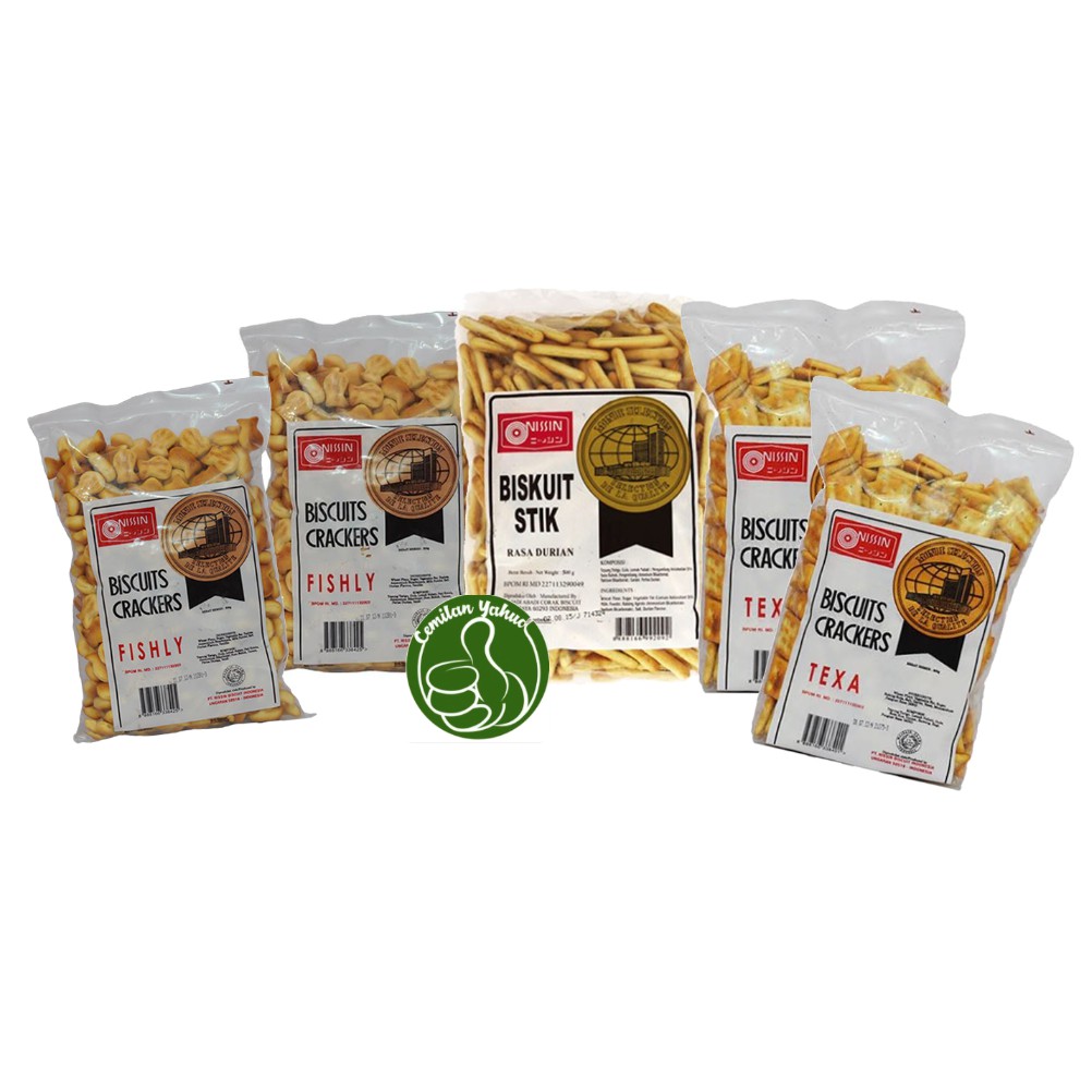 

Snack Cemilan Nissin Biskuit - Stick Durian / Fishly / Texa
