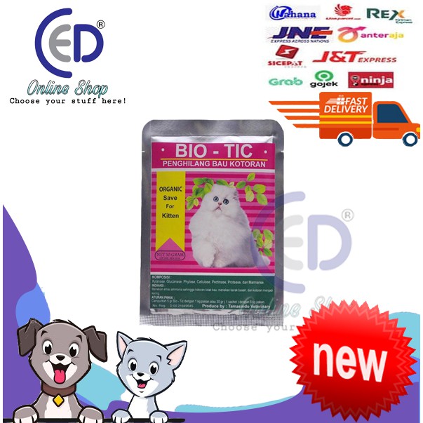 BIOTIC 50GR - PENGHILANG BAU KOTORAN UNTUK KUCING &amp; ANJING