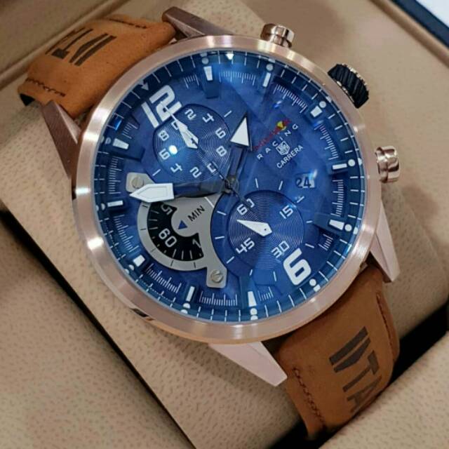Jam Tangan Pria Analog Chronograph Tag Heuer Carrera Red Bull