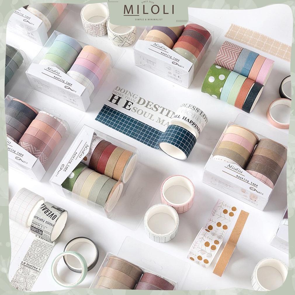 

[(BAYAR DITEMPAT) [MILOLI] 10 Rolls Washi Tape Deco Masking Tape Jurnal DIY Scrapbook AGUGU - A0001