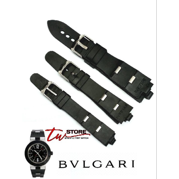 Tali jam tangan BVLGARI DIAGONO AL38A/Rubber strap bulgari AL 38