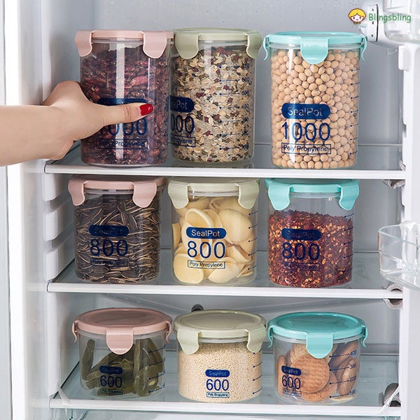 Jar Penyimpanan Makanan Dan Sereal Warna Transparan Dengan Jar Penyimpanan Makanan Dan Sereal Warna Transparan Dengan