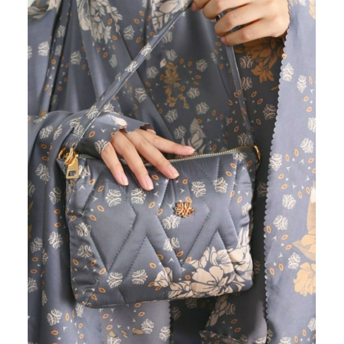 Preloved harmonie prayer set ( set mukena ) in whale blue by local.id heylocal.id