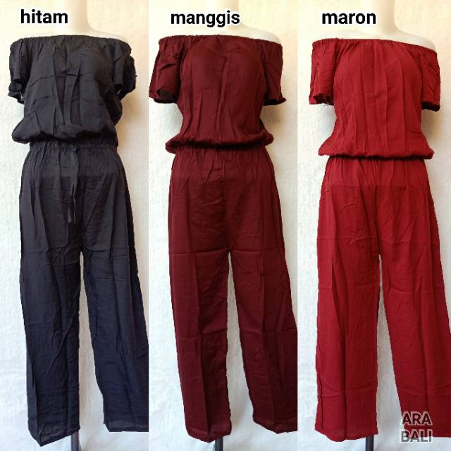 JAMSUIT SABRINA PANJANG POLOS BALI