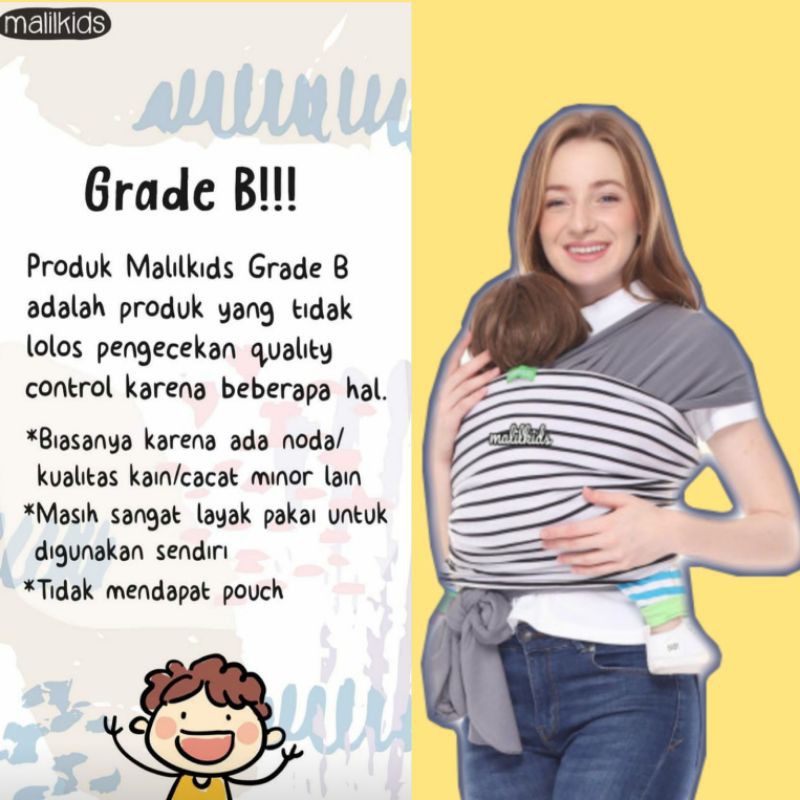 MALILKIDS WRAP GRADE B TANPA POUCH BARU BUKAN PRELOVED