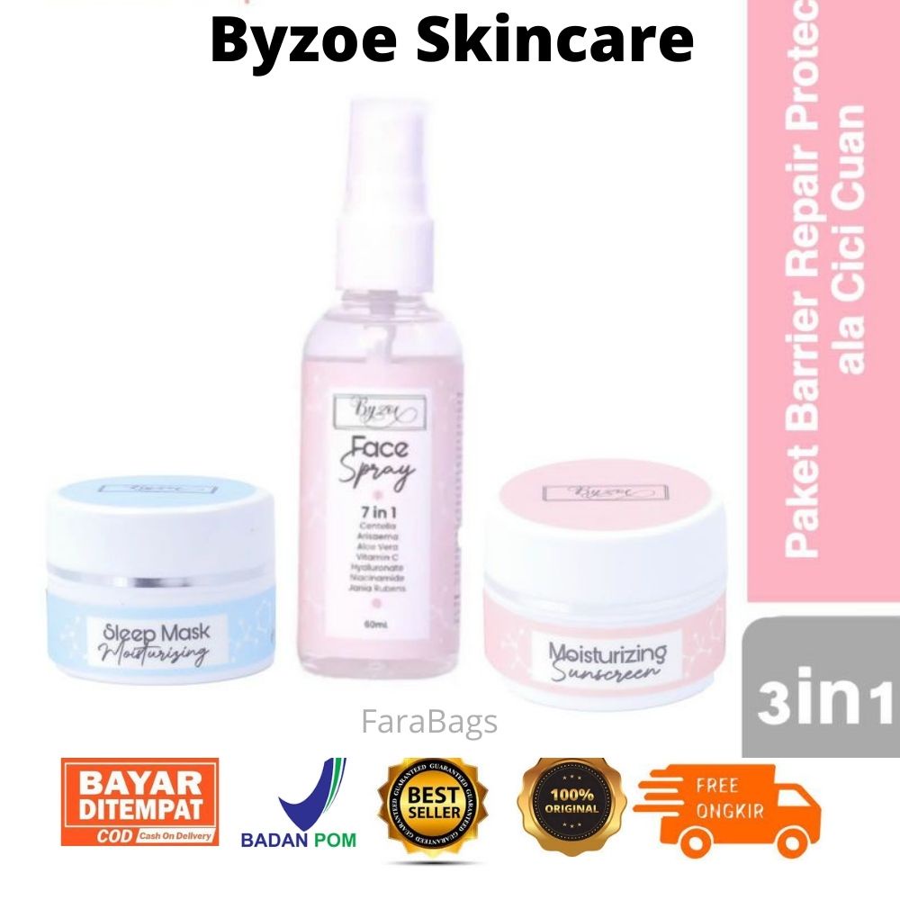 Byzoe Skincare Set Glowing Barrier Repair and Protection with Ceremide and DNA Salmon dera shop99