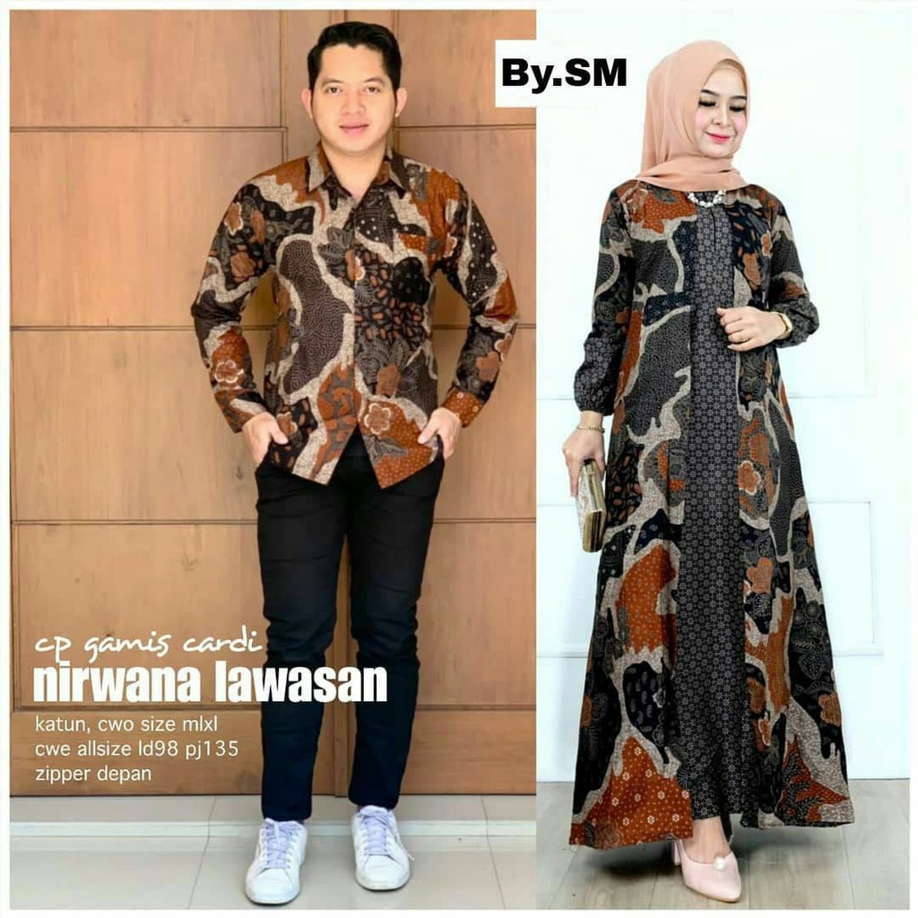 Maura Couple - Sania Ruffle Batik Couple Ori Ndoro Jowi Garansi Termurah Shopee