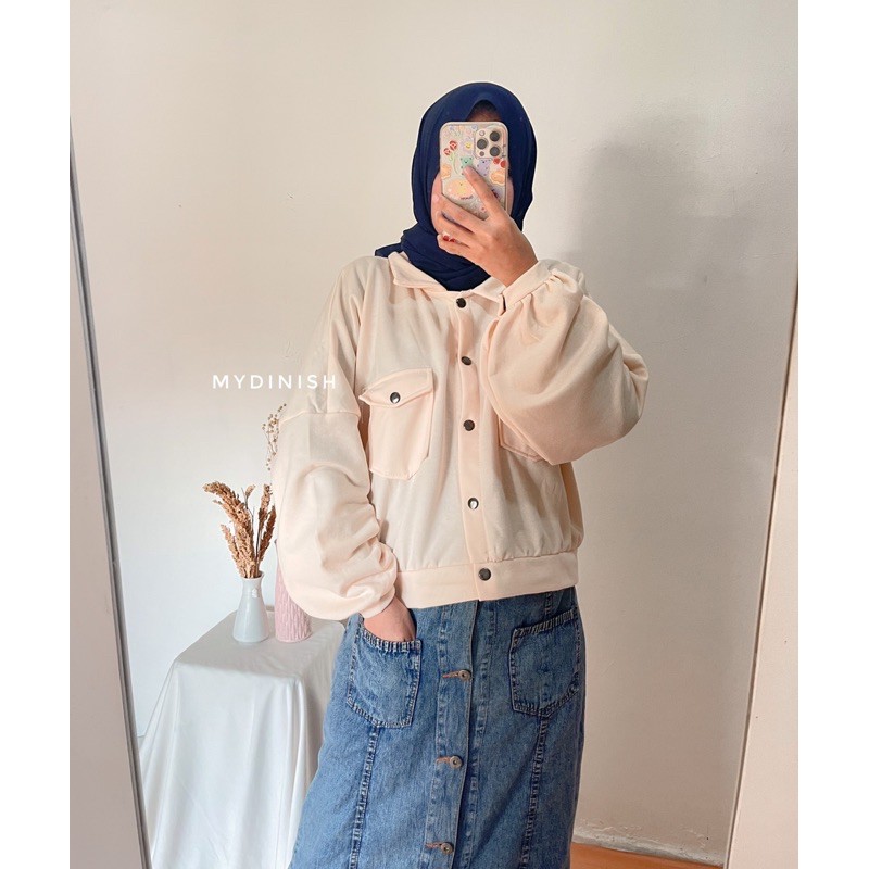 Ayana Pocket oversize - Atasan Wanita berkerah