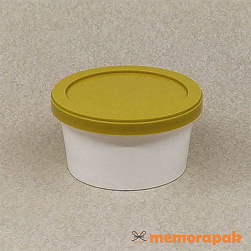 Jual Paper Cup Ice Cream / Es Krim 5 oz Garis + Tutup Warna + Sendok ...