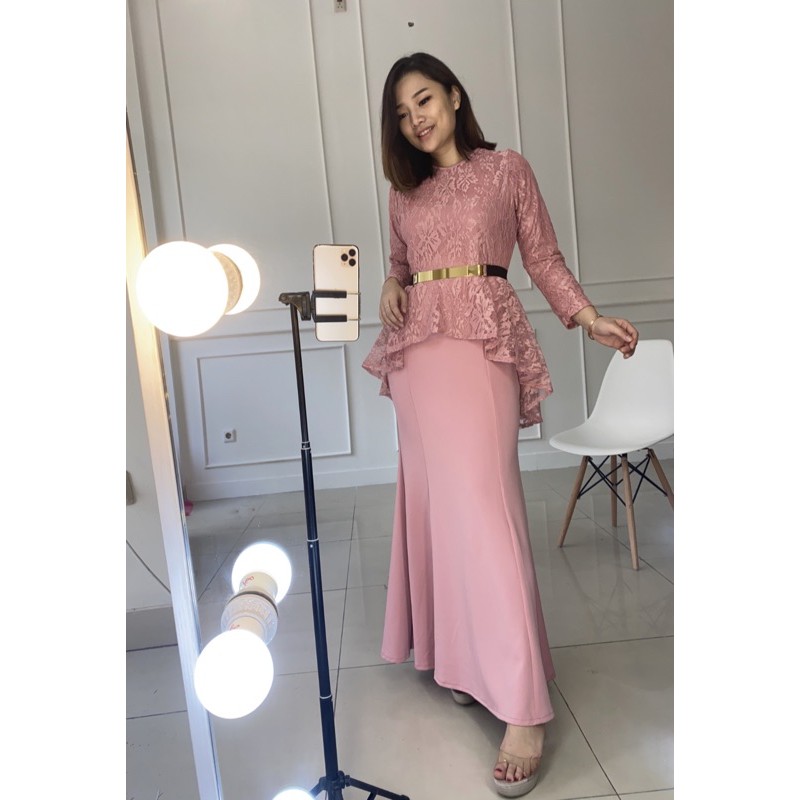 Vanesha Margaretta - 8511#longdress fashion ekor pesta+Belt