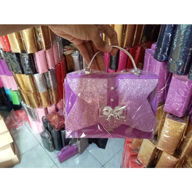 TAS PESTA AISYAH MODEL CLUCTH DAN SELEMPANG TERKESAN MEWAH DAN ELEGAN READY  DERA SHOP99