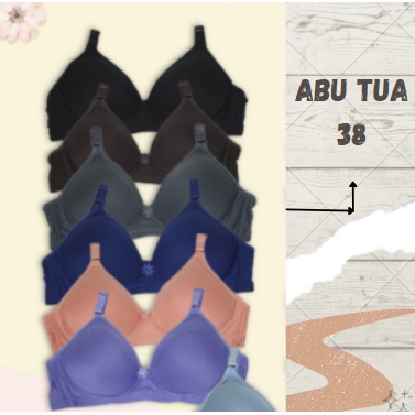 Bra BH Tanpa Kawat Super Soft Sorex 17238-38 Abu Tua