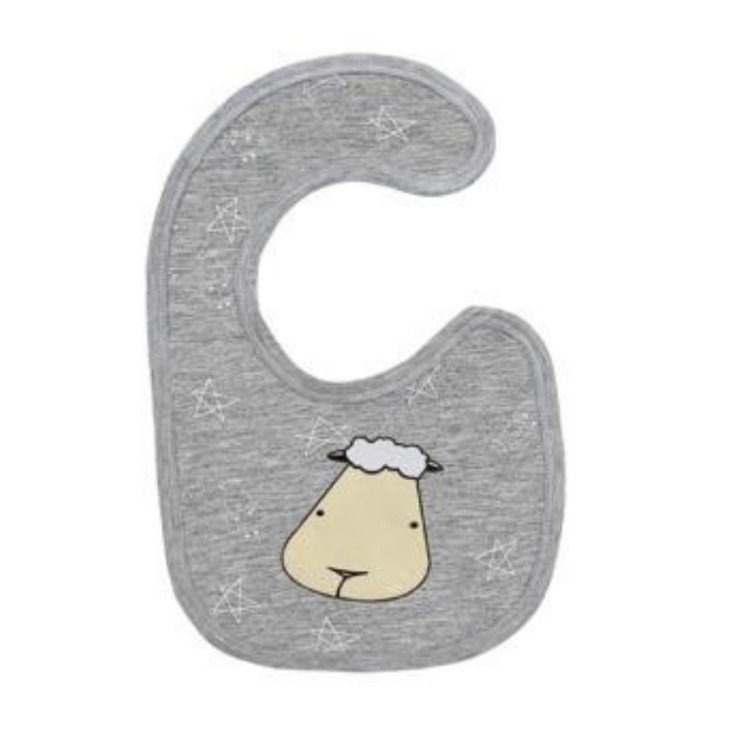 Baa Baa Sheepz Bib Celemek Bayi Small Star Sheepz Grey