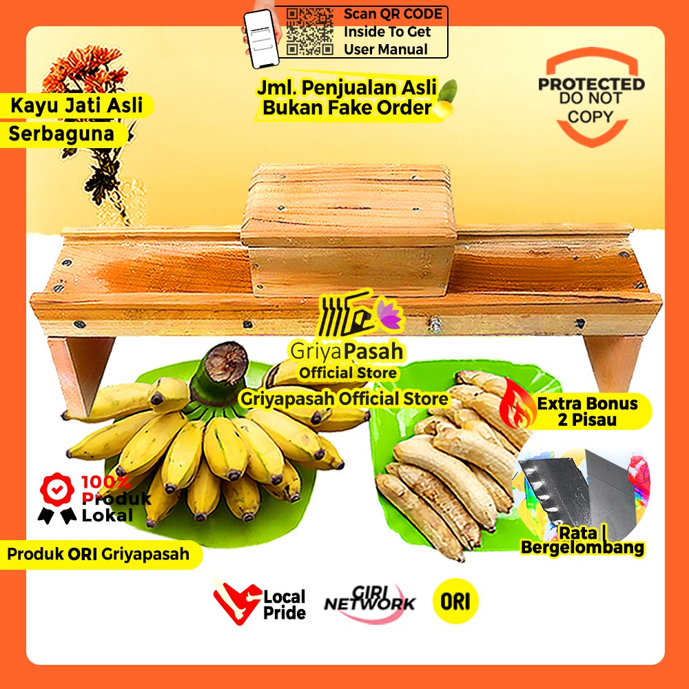 CETAKAN KERIPIK PISANG  PROMO BONUS PISAU  VARIASI Shopee 