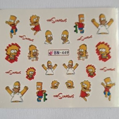 Stiker Kuku The Simpsons Water Decal Stikers