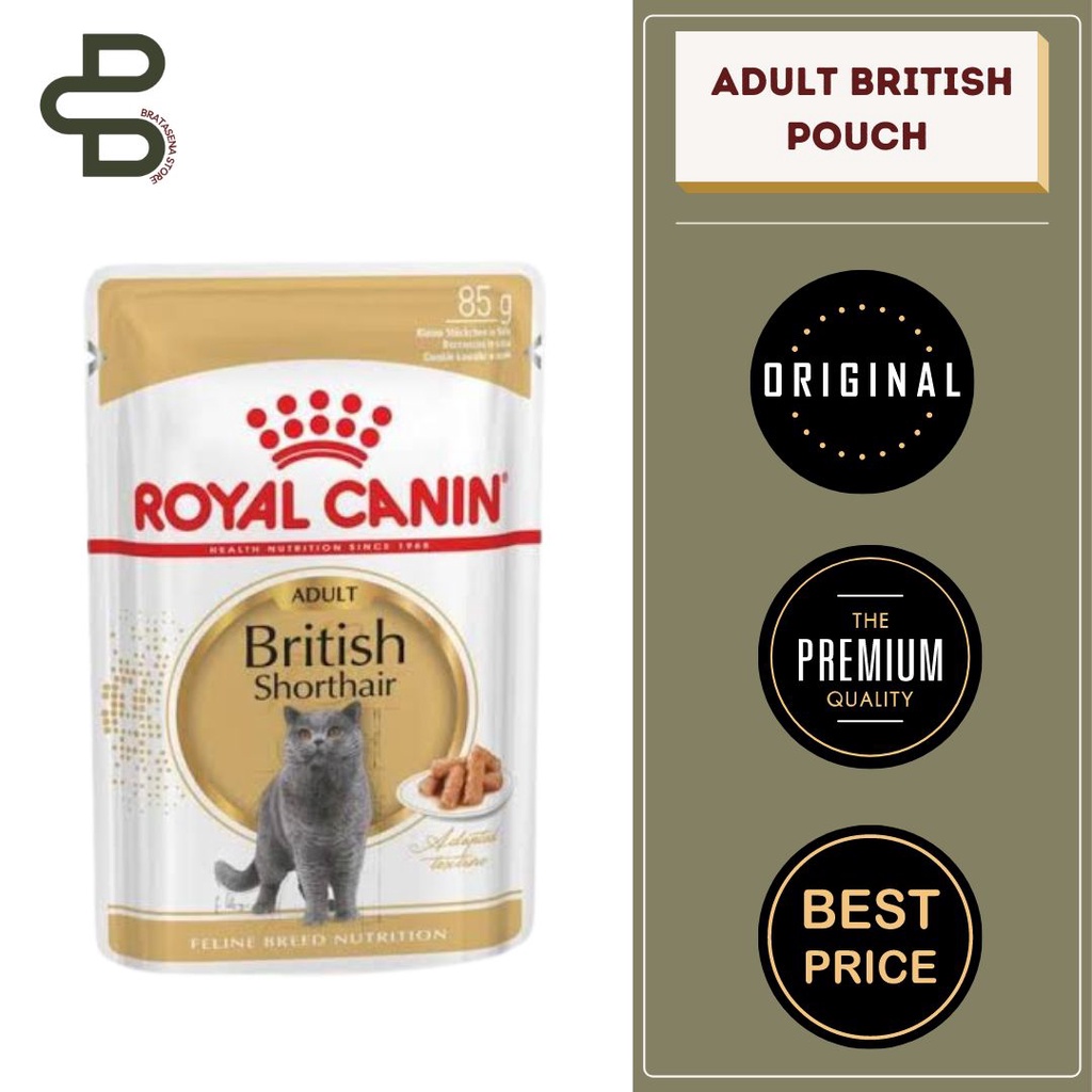 ROYAL CANIN ADULT BRITISH SHORTHAIR WET FOOD 85GR (POUCH/SACHET)