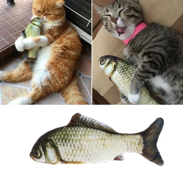 Boneka catnip bentuk ikan untuk kucing mainan cat pet anti stress