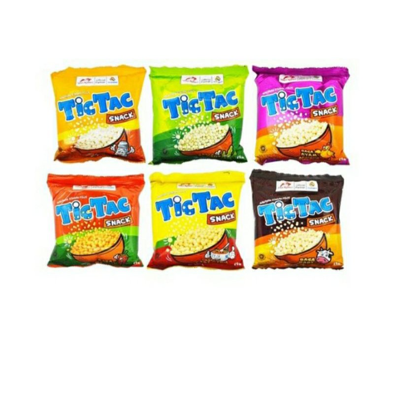 

snack pilus tic tac ukuran 20gr 1 pak isi 10 pcs, dan untuk ukuran 90 gr/pcs