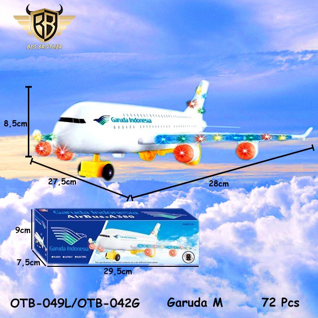 MURAH OTB049 OTB075 PL380G BRO1456 Pesawat Terbang Lion Garuda Airplane Mainan Anak Pesawatan BIGBROTHER