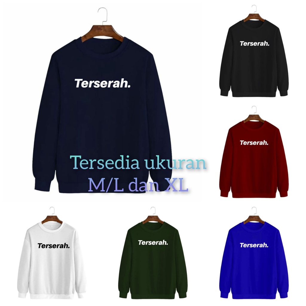 BISA COD / POLILE - BAJU SWEATER TERSERAH / atasan lengan panjang / fashion pria distro / terbaru