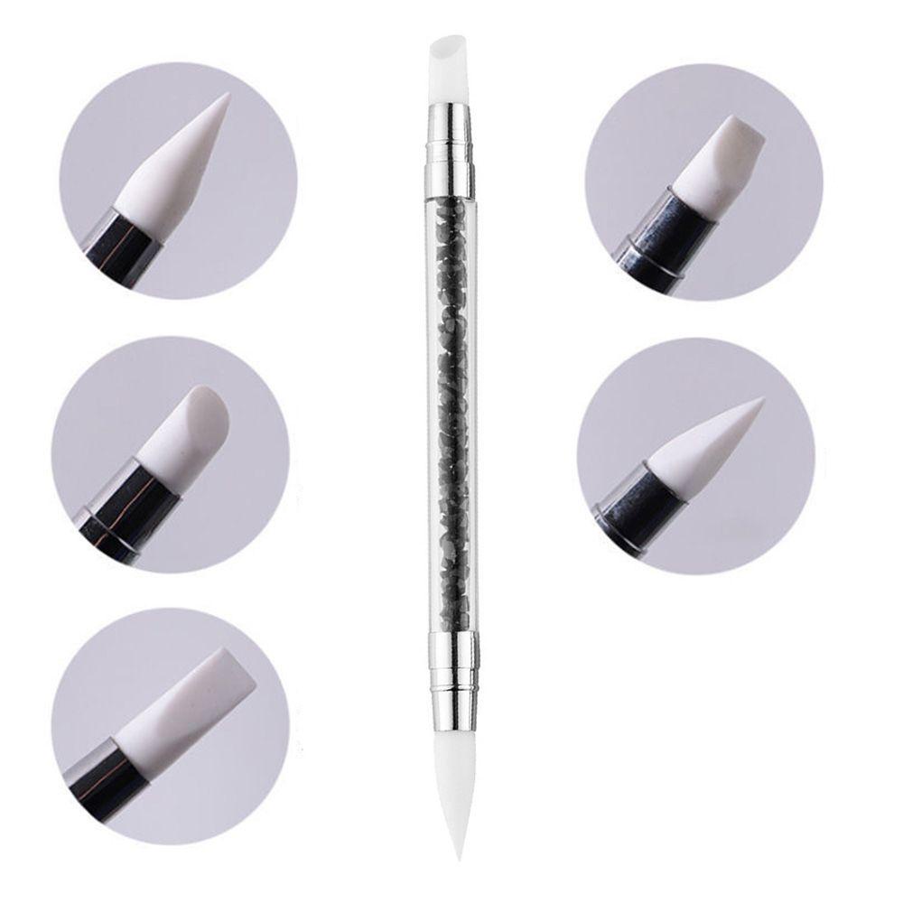 R-flower Nail Art Pen Profesional Manicure tools DIY Silikon Emboss Ukir Kerajinan Lukisan Kuas