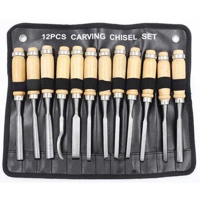 

Naifu 12 Pcs Pisau Ukir Kayu Art Knife Wood Carving Chisel Pahat Kayu Grafir Kekinian Terlaris