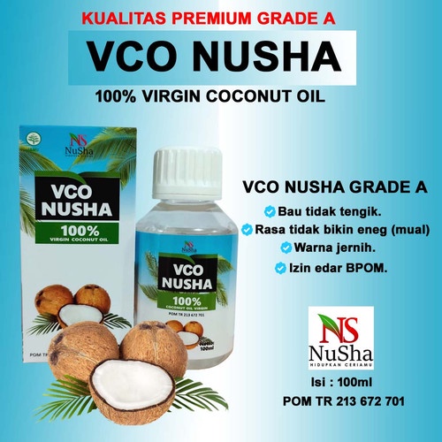 Minyak Kelapa Murni VCO NUSHA Virgin Coconut Oil 100% ASLI ORIGINAL