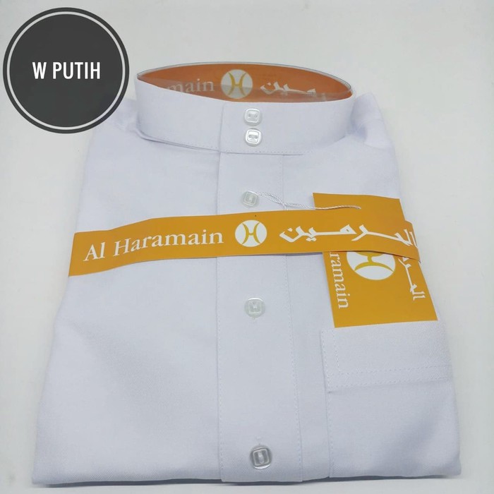 Jubah haramain putih wol / haramain wol putih