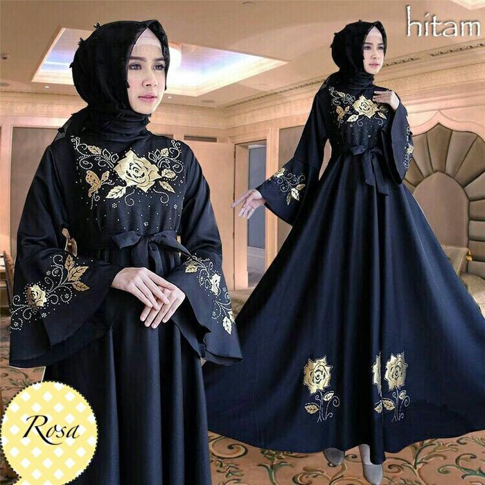 Rifay Shop TpB4 Gamis / Baju / Pakaian Wanita Muslim Rosa Syari