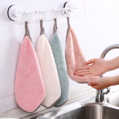 Kain Lap Tangan Gantung Hand Towel Microfiber Lap Microfiber Dapur Kain Lap Micro Fiber