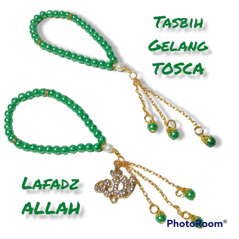 Tasbih gelang murah 33 butir mutiara souvenir lafadz Allah