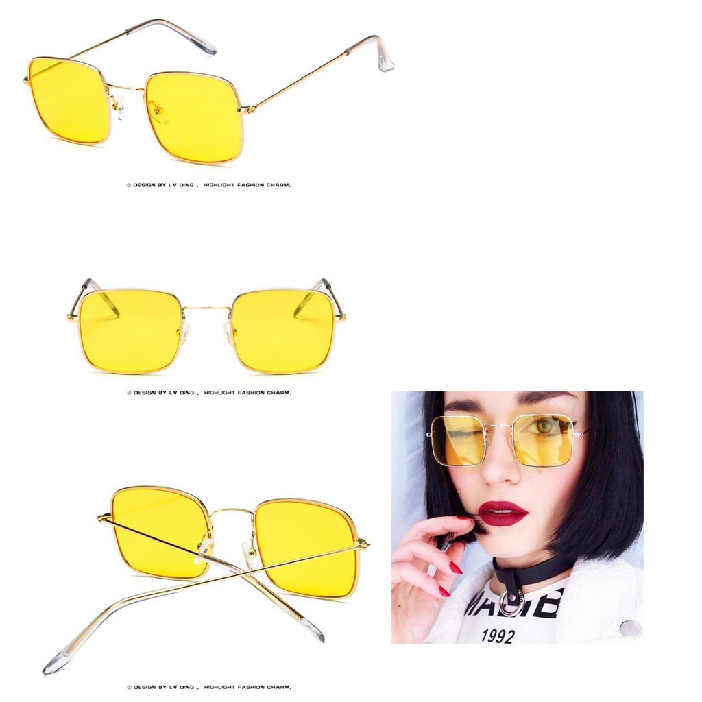 Kacamata Fashion Korea Persegi Panjang GF09 Kaca Mata Wanita Retro Candy Sunglasses Unisex ACC