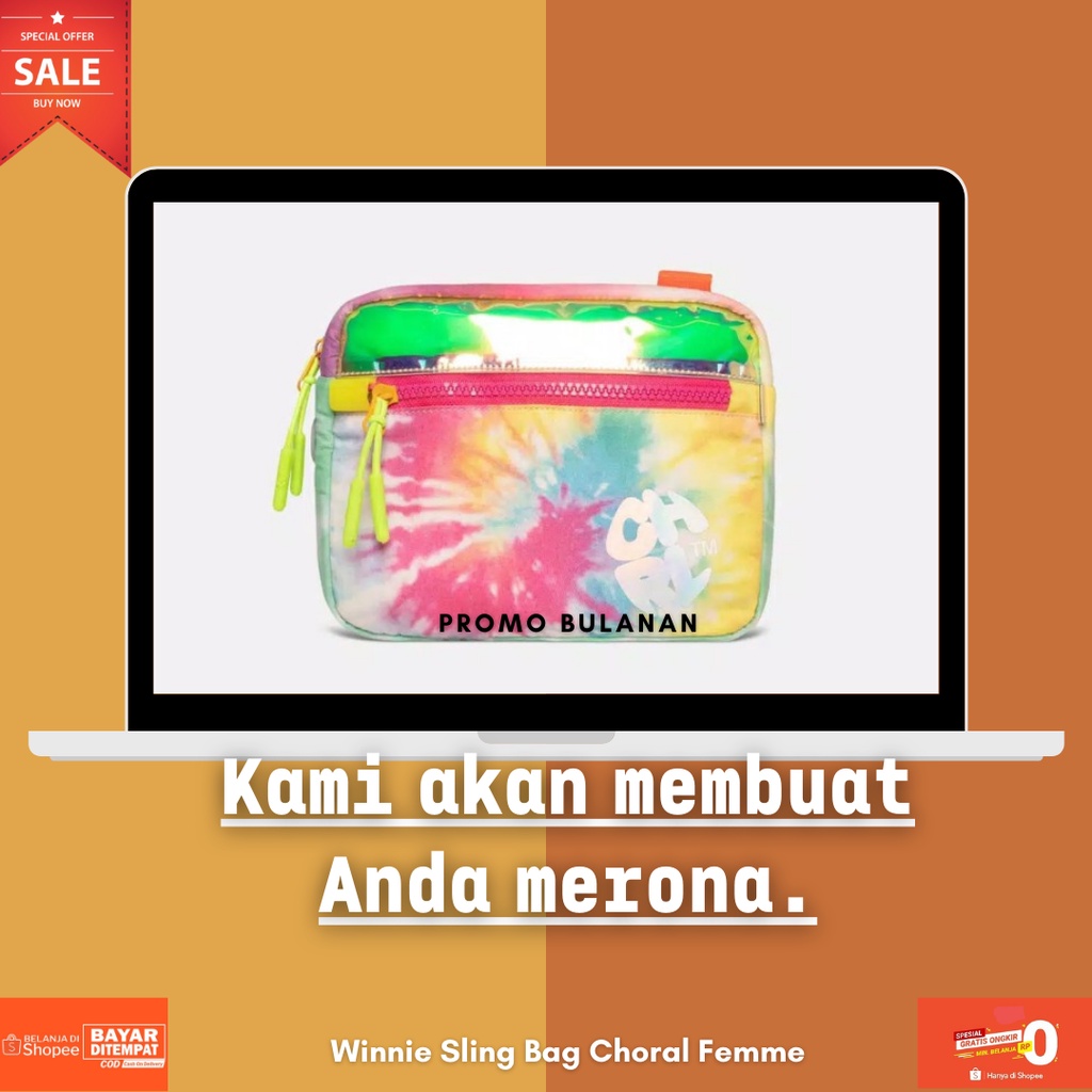 Tas Laki Selempang Pria Branded Travel-Winnie Sling Bag Choral Femme Tas Selempang Daily simply F6I7