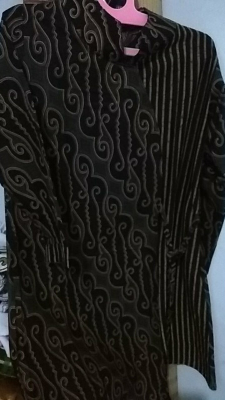 Tunik Batik Wanita Motif Songket Kombinasi Kotak L Liris Respati Garis Seragam Batik