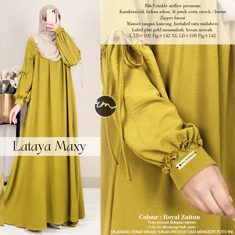 RESTOCK LATAYA MAXY DRESS Tag Ori 100% By RATU MULABEES GAMIS MURAH MANIS CANTIK SUPER KECE FLOWY AN